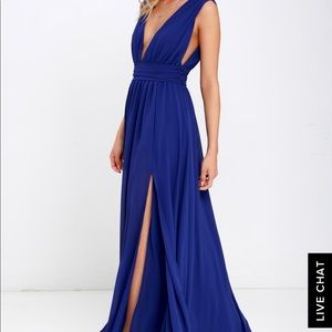 Heavenly Hues Royal Blue Maxi Dress